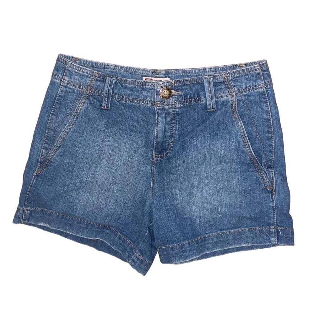 Y2K FADED GLORY STRETCH HIGH WAISTED DENIM SHORTS size 6